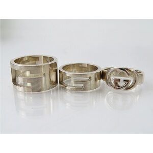 Gucci Silver Ring Trio